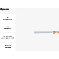 Фреза HM-2BFP-R0.5 KMG555 ZCC-CT 00001211520