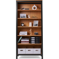 Стеллаж Лузалес КЫМÖР 90х198х37 см, черный/светло-коричневый 5031280212