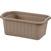 Корзина прямоугольная GENSINI Rattan, 24x15x10 см, пластик, цвет в ассортименте 3322