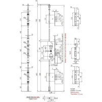 Комплект врезных цилиндровых замков KALE KILIT 256g,85bs63,30cp,sp,w/o ros,164gmc 26+10+32m:68mm,np 256G0000003
