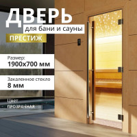 Дверь для бани DoorWood престиж прозрачная, 1900x700 мм УТ-00012014