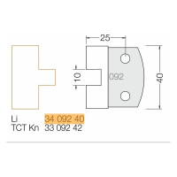 Нож ограничитель мультисистема ном 92 Т-паз 40x4 мм Dimar 3409240