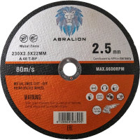 Круг отрезной 230x2.5x22 мм, А46 T-BF, металл/нерж. ABRALION 8995