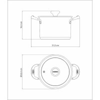 Кастрюля с крышкой Tramontina SOLAR SILICONE 4.56 л 62125/203-TR
