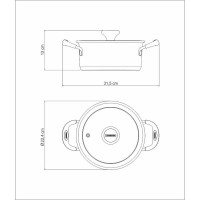 Кастрюля с крышкой Tramontina SOLAR SILICONE 2.85 л 62123/203-TR