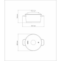 Кастрюля с крышкой Tramontina Allegra 1.6 л 62654/164-TR