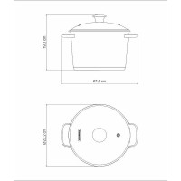 Кастрюля с крышкой Tramontina Allegra 4.37 л 62655/204-TR