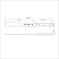 Нож Tramontina Century для хлеба, 20 см 24009/108-TR