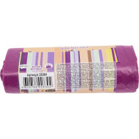 Мешки для мусора 60 л, 15 шт, HD-LDPE, 17 мкм, сиреневые Magic Home ANTELLA 28304