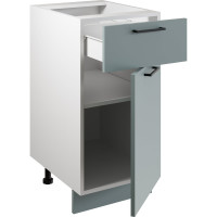 Шкаф - стол Атмосфера 40см с одним ящиком и с одной дверцей Simple Н400-1Я Пыльный зеленый/ Белый 00-00024782