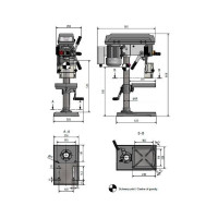 Настольный вертикально-сверлильный станок Optimum OPTIdrill D17Pro 0.5 кВт, 230 В, ф16 мм, КМ2 3003010