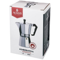 Кофеварка гейзерная Agness Монблан, 300 мл на 6 чашек 944-004