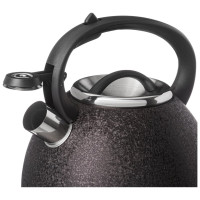 Чайник Agness со свистком 2.5 л, black, индукционное дно 907-251