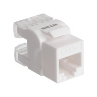 Модуль Keystone NTSS UTP RJ45 cat.5e, 180 градусов, белый NTSS-KJ-UTP-RJ45-5e-180-WT
