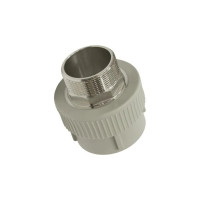 Комбинированная муфта TEBO PPR 25x3/4" НР серый 031023606