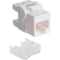 Розеточный модуль NTSS Keystone UTP RJ45 cat.6, 180 градусов, белый NTSS-KJ-UTP-RJ45-6-180-WT