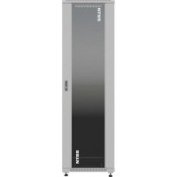 Шкаф напольный универсальный серверный NTSS R 32U 600x600мм, 4 профиля 19, двери стекло и сплошная металл, боковые стенки съемные, регулируемые опоры, разобранный, серый RAL 7035 NTSS-R32U6060GS