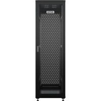 Шкаф напольный универсальный серверный NTSS R 42U 800x1000мм, 4 профиля 19, двери перфорированная и перфорированная двухстворчатая, боковые стенки съемные, регулируемые опоры, разобранный, черный RAL 9005 NTSS-R42U80100PD/PDD-BL