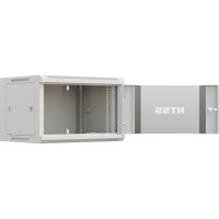 Шкаф настенный телекоммуникационный NTSS W 12U 600x600x635мм, 2 профиля 19, дверь стеклянная, боковые стенки съемные, задняя стенка, разобранный, серый RAL 7035 NTSS-W12U6060GS