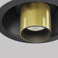Встраиваемый светильник MAYTONI Focus T LED 7W Алюминий Черный и Латунь C140RS-L200-7W4K-BBS