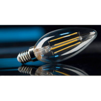 Светодиодная филаментная лампа HOROZ ELECTRIC FILAMENT CANDLE-6 6W 2700K E14 220-240V 001-013-0006 HRZ01000340