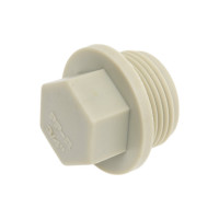 Заглушка TEBO PPR 25x3/4 НР серый 031090202