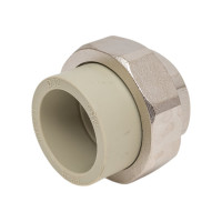 Муфта комбинированная разъемная TEBO PPR, O-ring, 32x1 ВР, серый 016022008