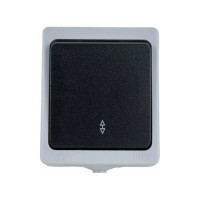 Одинарный выключатель накладной HOROZ ELECTRIK на два контакта ATOM 1-GANG TWO WAY SWIT 10A/250V IP54 112-100-0007 HRZ01001529