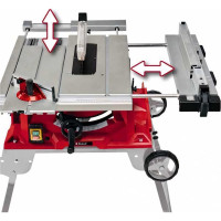 Пила стационарная Einhell TE-CC 250 UF, 2000Вт, 250x30мм, пропил 78 мм, складные ножки, колесики 4340539