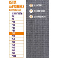 Сетка абразивная 10x28 см, P200, 10 шт/уп XGLASS 360270