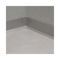 Плинтус алюминиевый Bonkeel ПЛ60,501л серебро люкс, 2500x58,5x11,2м 135651