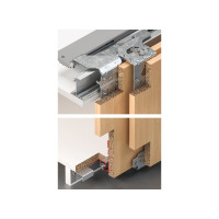 Комплект Hafele Slido F-Line43 2 двери толщина до 40мм 402.35.003