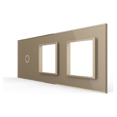 Панель для сенсорного выключателя и двух розеток LIVOLO BB-C7-C1/SR/SR-13