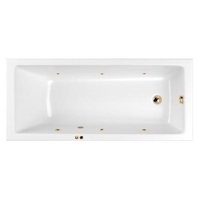 Ванна WHITECROSS Wave Slim 170x75 "SOFT" (золото) 0111.170075.100.SOFT.GL