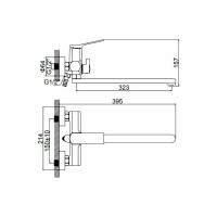 Смеситель для ванны Ledeme L2275 97895