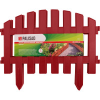 Декоративный забор PALISAD Ампир 28х300 см, терракотовый 65015