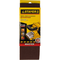 Лента шлифовальная универсальная 3 шт. для ЛШМ (75х457 мм; Р120) STAYER 35441-120