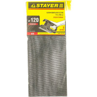 Сетка шлифовальная водостойкая 3 шт. (115х280 мм; Р120) STAYER 3547-120-03