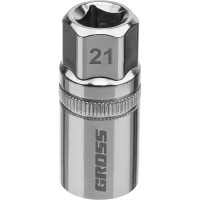 Головка торцевая свечная магнитная 12-гранная (21 мм; 1/2") GROSS 13189