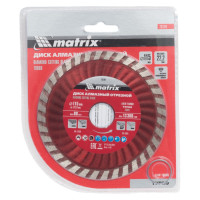Диск алмазный отрезной Turbo (115х22.2 мм) для УШМ Matrix 73178