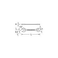 Гаечный рожковый двусторонний ключ GEDORE 30x36 мм 6068200