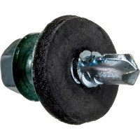 Кровельный саморез, зелёный мох Крепежная техника 5,5х19 RAL 6005 300шт 420270 БК