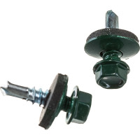 Кровельный саморез, зелёный мох Крепежная техника 5,5х19 RAL 6005 300шт 420270 БК