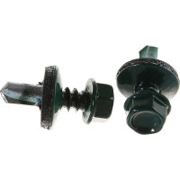 Кровельный саморез, зелёный мох Крепежная техника 5,5х19 RAL 6005 300шт 420270 БК