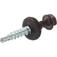 Кровельный саморез, коричневый Крепежная техника 4,8х35 RAL 8017 250шт 420286 БК