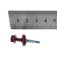 Кровельный саморез, красное вино Крепежная техника 4,8х29 RAL 3005 250шт 420306 БК