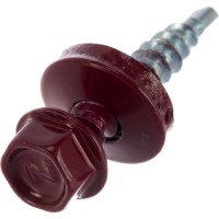 Кровельный саморез, красное вино Крепежная техника 4,8х29 RAL 3005 250шт 420306 БК