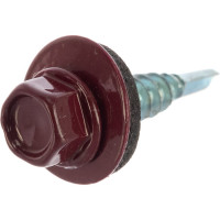 Кровельный саморез, красное вино Крепежная техника 5,5х25 RAL 3005 250шт 420316 БК