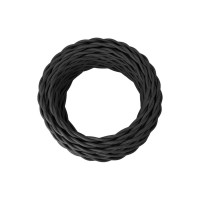 Силовой кабель Retro Electro, ретро, 3х1,5, черный, длина бухты 20 2254736