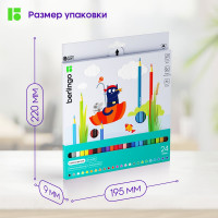Цветные карандаши BERLINGO SuperSoft Жил-был кот 24 цвета, трехгранные, заточенные, картонная коробка SS00524